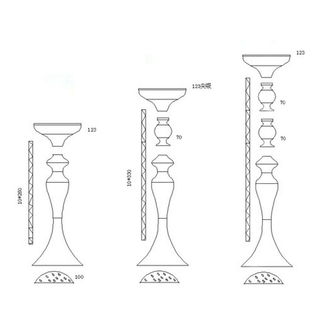 2 Pieces Flower Pot Candle Holder for Wedding