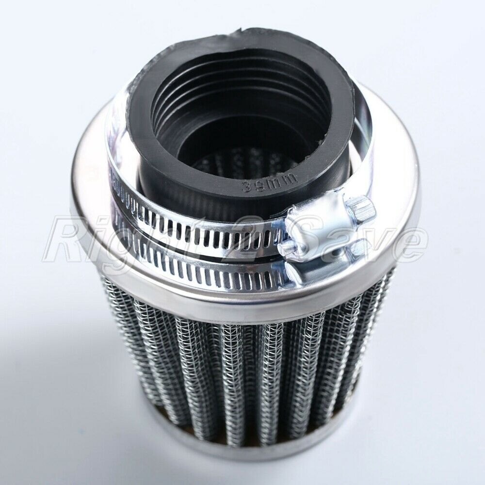 Motor Conical Dual Layer Metal Air Intake Filter Cleaner 39mm for ATV Scooter