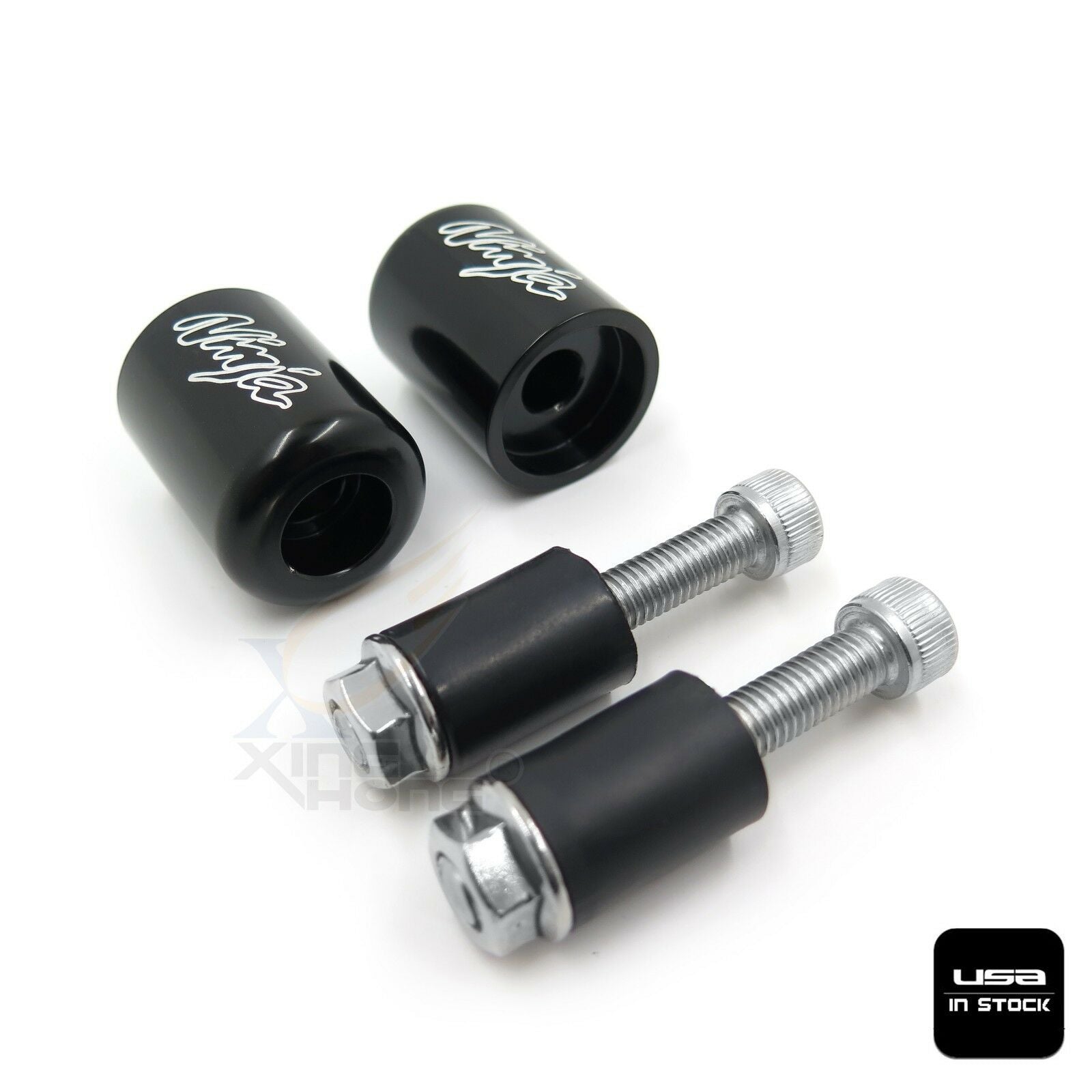 Bar Ends Black Rubber For Kawasaki ZRX1100 99-00 ZRX1200 01-05 ZZR1200 02-03