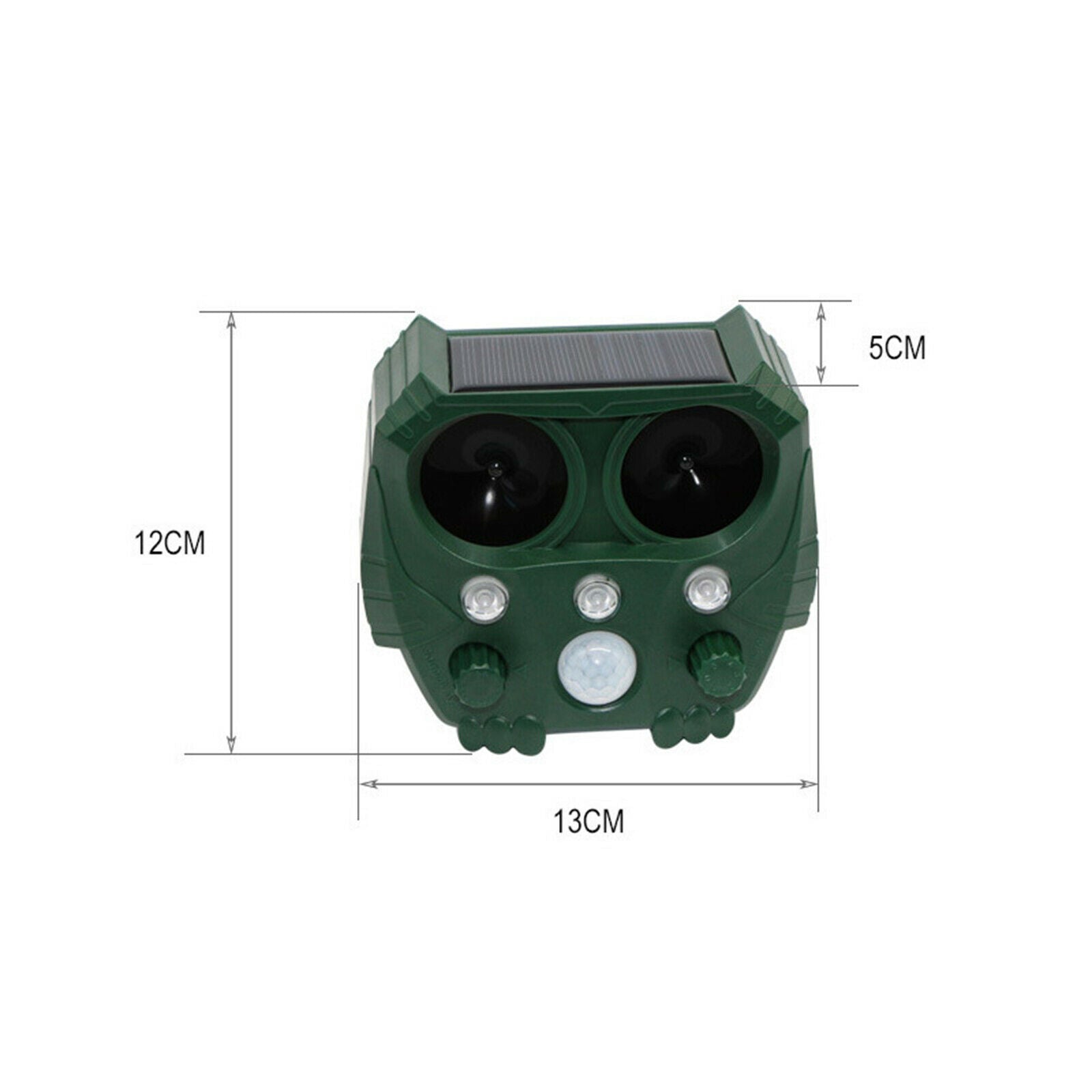 Garden Solar Rechargeable Ultrasonic Animal Repeller IPX5 Dog Mice Detector