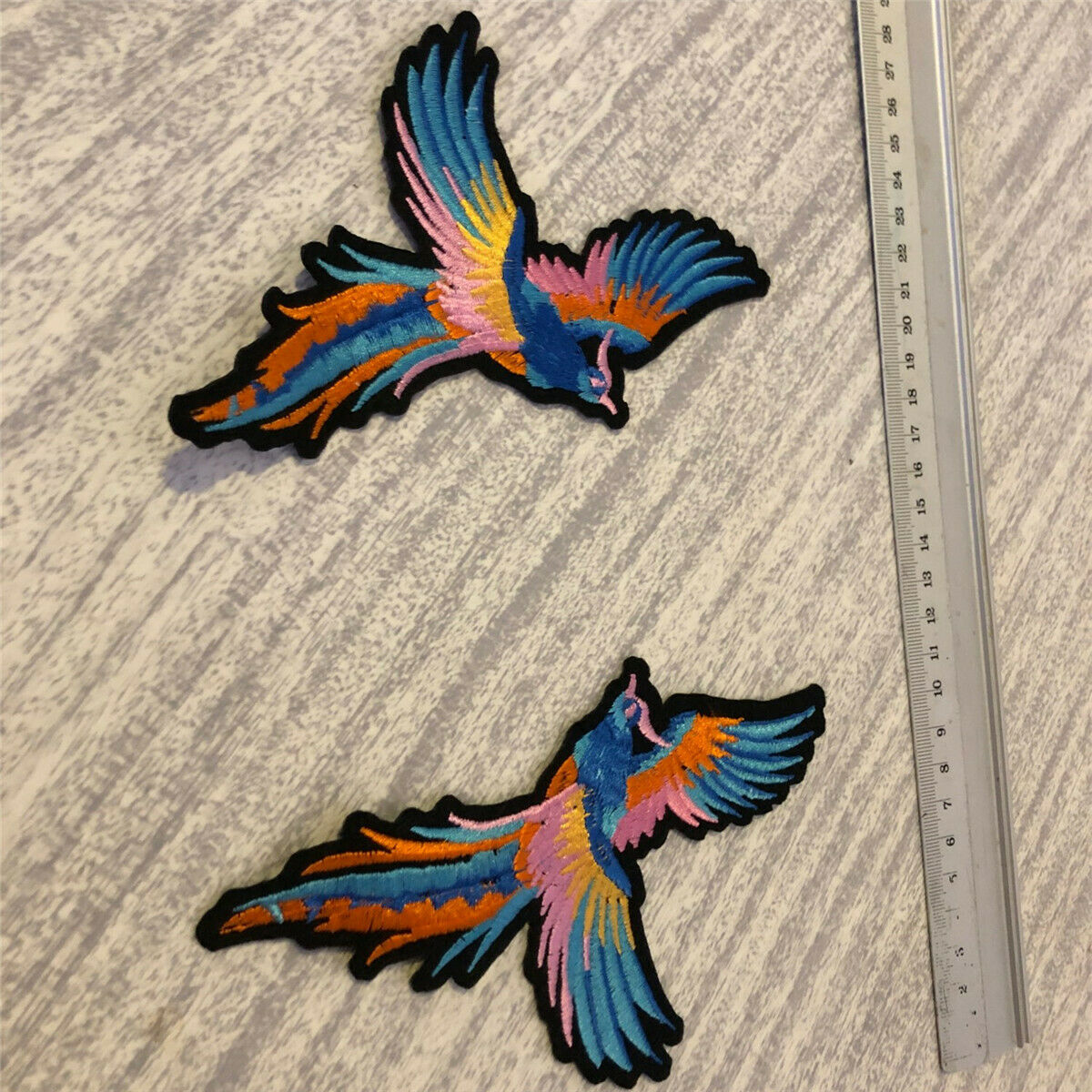 Phenix Birds Pair Embroidered Appliques Iron Patches Jacket Jeans Applique Craft