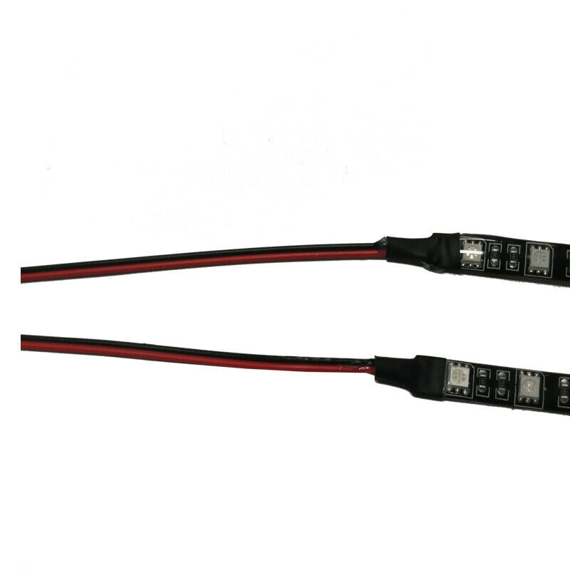 2x RED BRIGHT 6 inch 9 LED Waterproof Flexible Light Strip BLACK PCB board