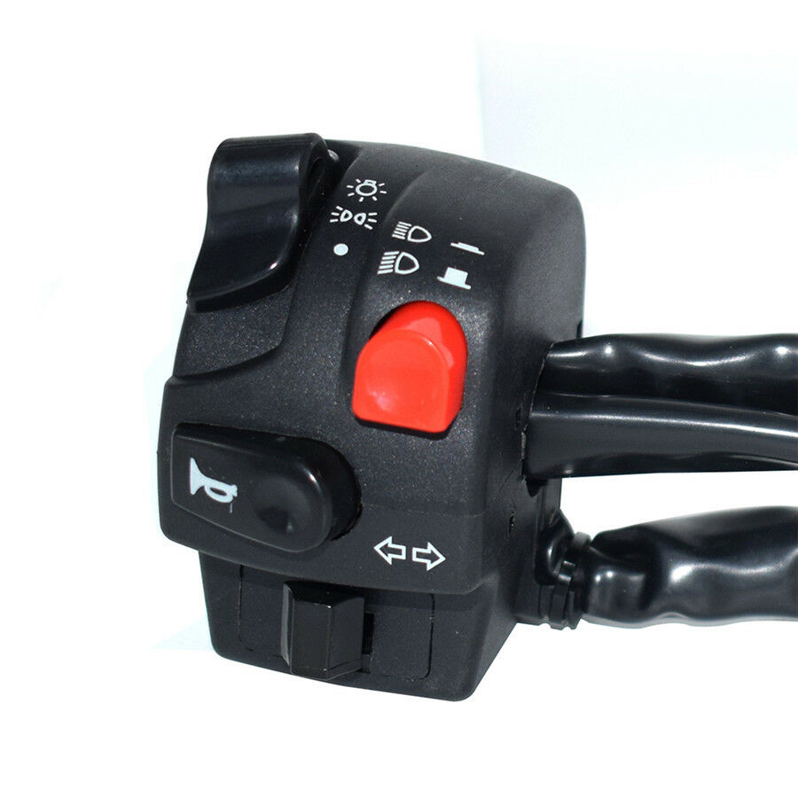 7/8" 5 Functions Motorcycle Waterproof Handlebar Switch Assembly Electric Start