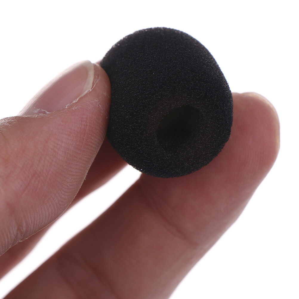 10x Practicals Small Black Microphone Headset Windscreen Sponge Foam Mic Covers