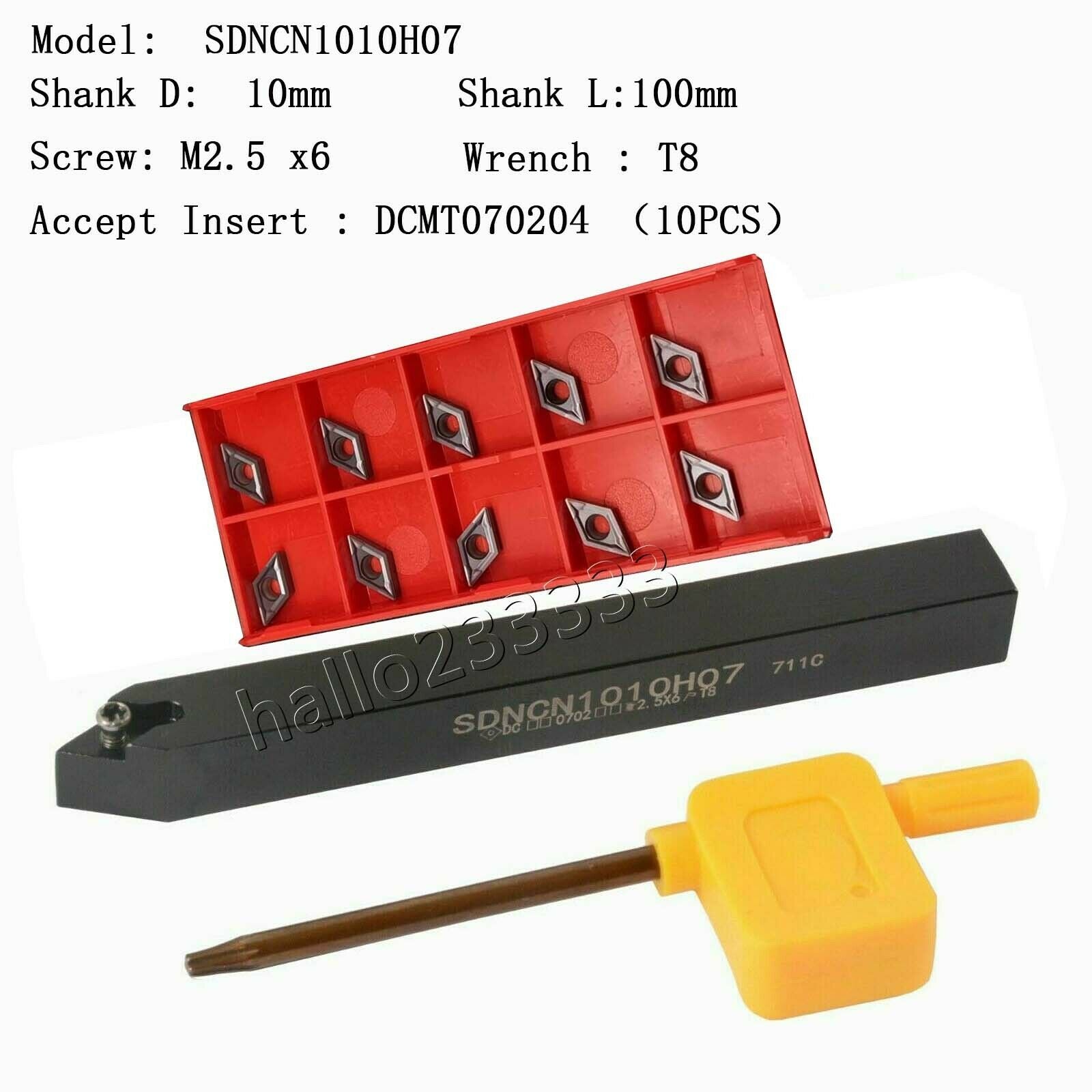 SDNCN1010H07 lathe External Turning Tool Holder+DCMT070204 BP1125 Turning insert