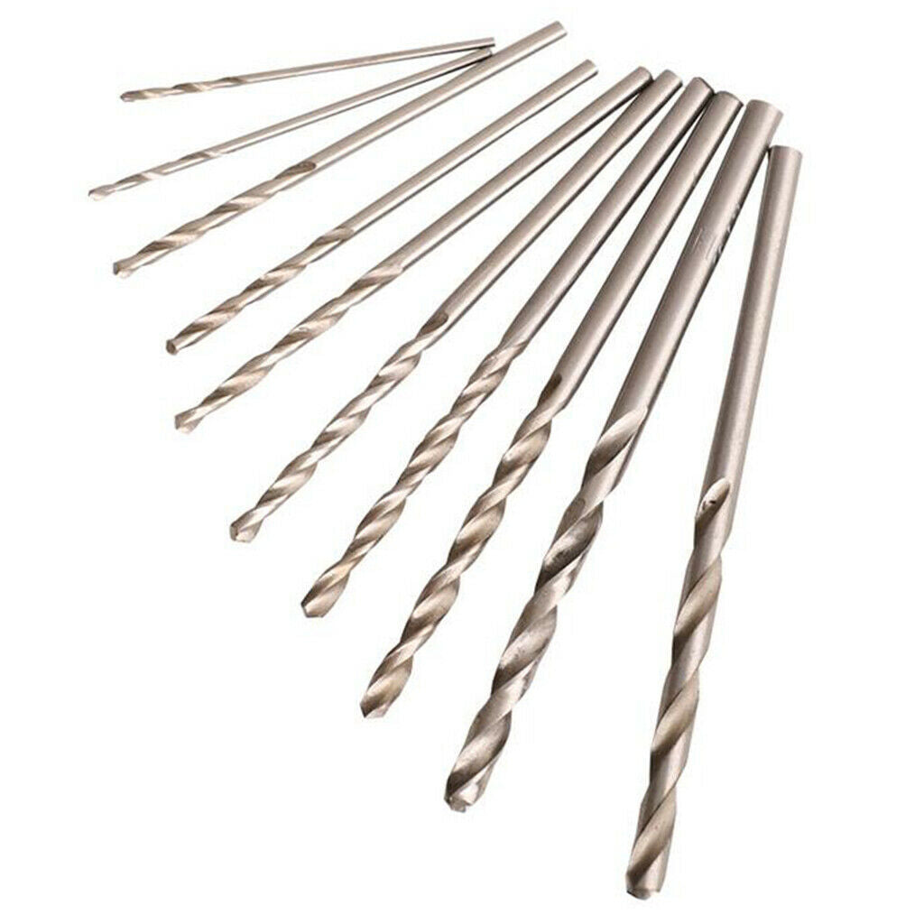10pcs Drill Bit Set Twist Round Shank Hand Drill Bits General Low-hardness