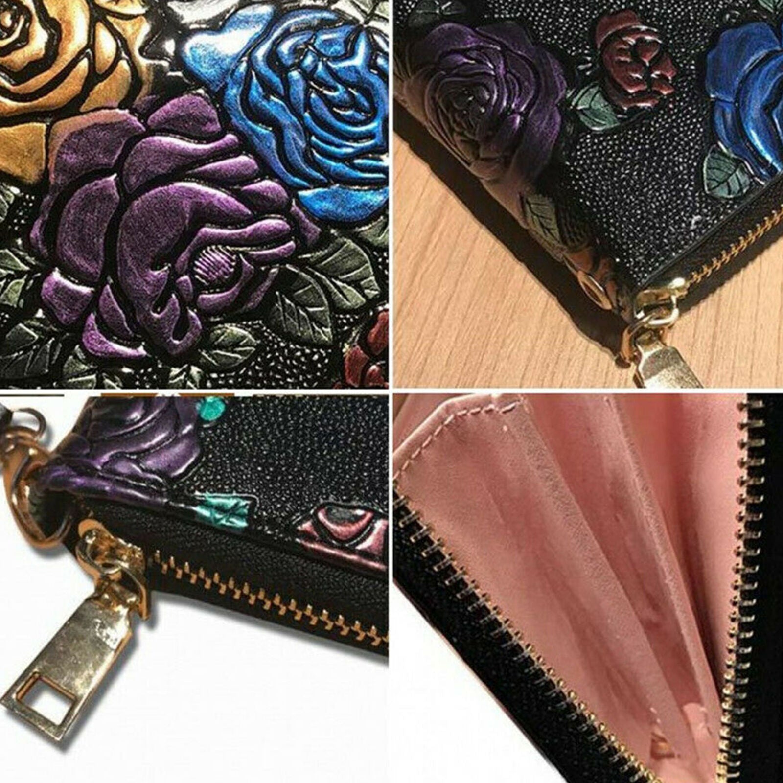 New Women Fashion Casual Long Leather Wallet Ladies Handbag Card Phone Bag Purse