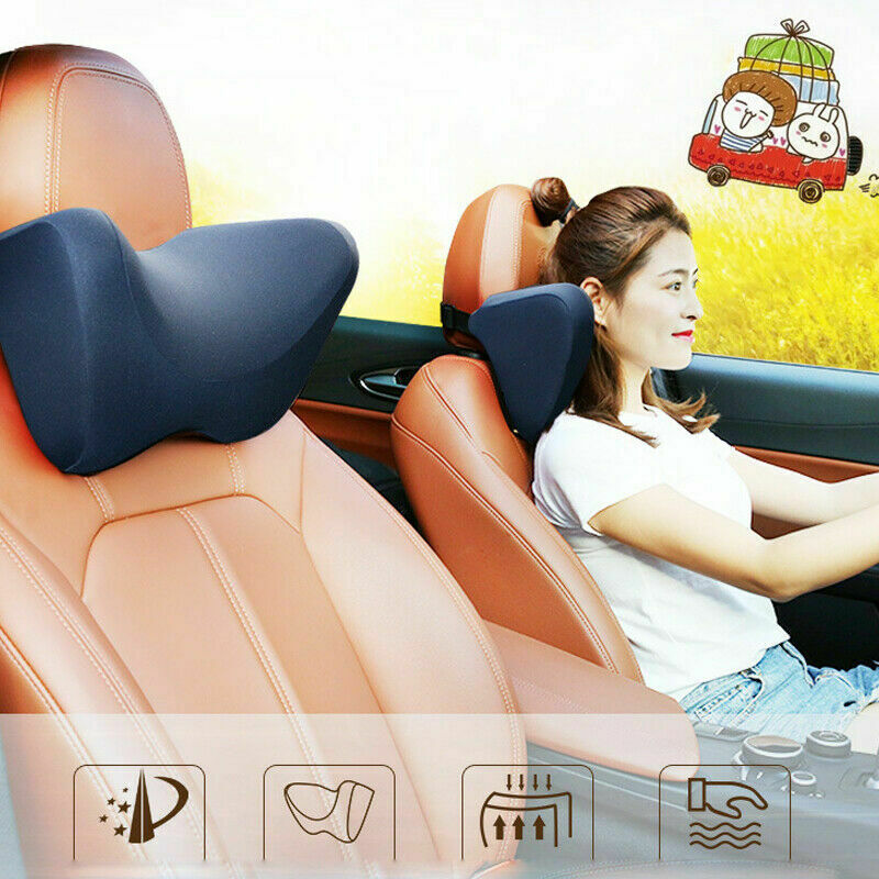 1X SUV Car Seat Rest Neck Pillow 85D Memory Foam Ergonomic Soft Headrest Support