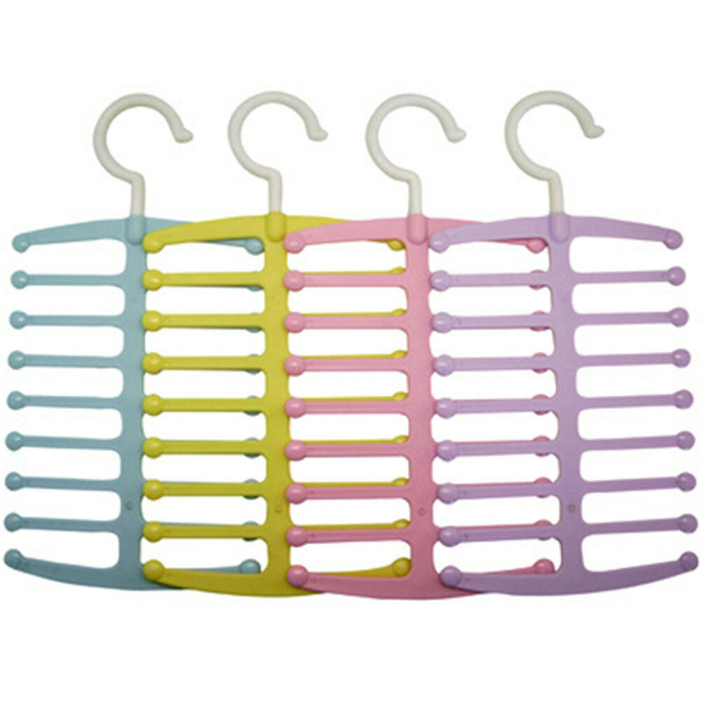 Fishbone Necktie Tie Belt Hanger Rack Shawl Scarf Clip Home Organizer Hol.l8