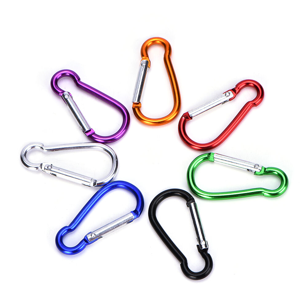 5Pcs Metal Carabiner Clip Snap Spring Loaded Climbing Karabiner D Hook 88.l8