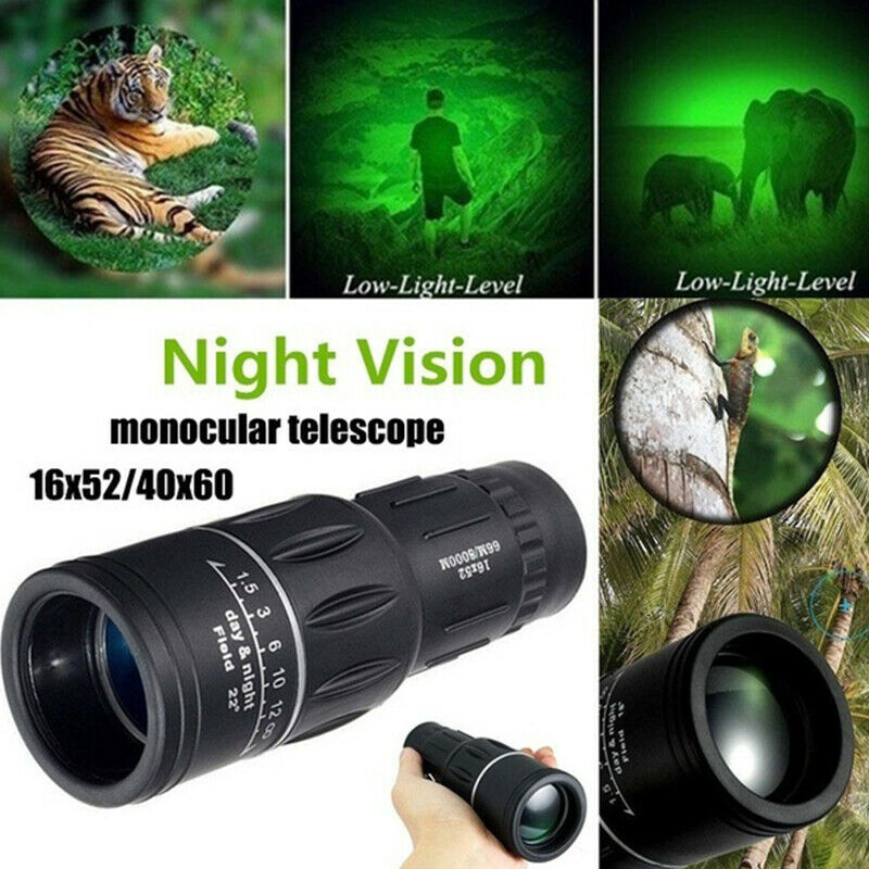 Sports Hunting Zoomable Monocular Low Light Night Vision Telescope Binocular TH