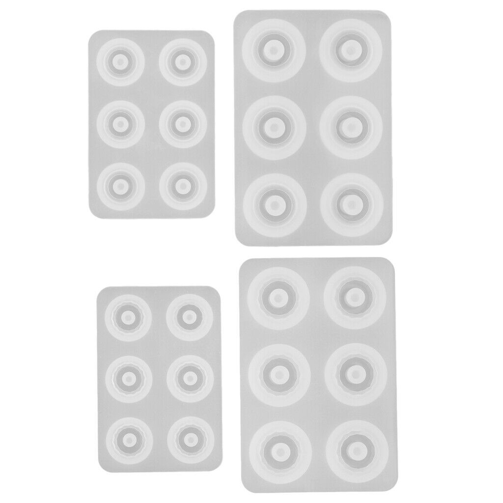 4Pcs Silicone Epoxy Beads Molds DIY Craft Jewelry Necklace Making Molds