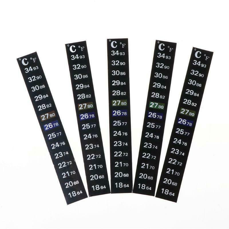 Aquarium Thermometer LCD Fish Tank Temperature Measurement Strip Digital Gauge