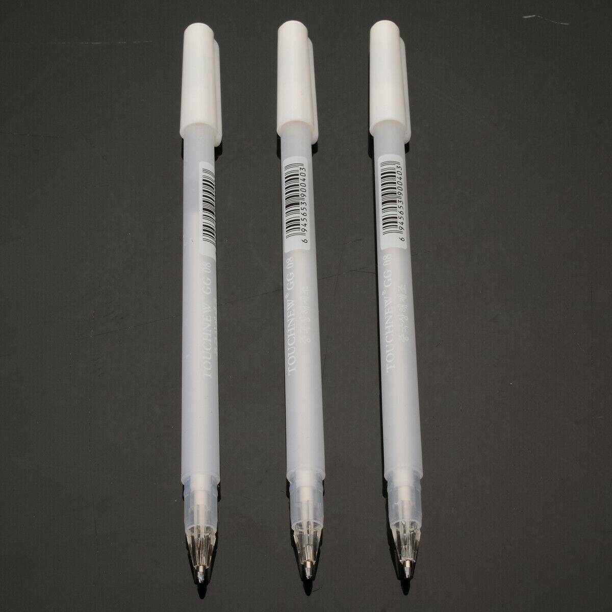 Lots 3Pcs White Gel Ink Marker Pen Painting Craft DIY Art Fine Stationery Supply