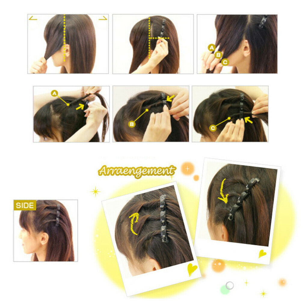 5x Plastic Non Slip Hair Clips - Professional Hairdressing Styling Sectioning