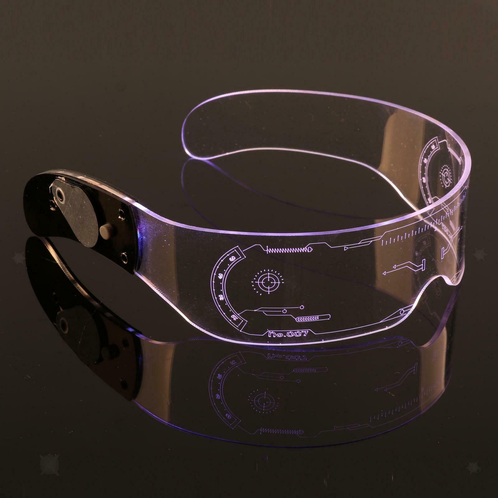 LED Glasses Light Up Glowing Party Rave Glow-in-The Dark LED Sunglasses