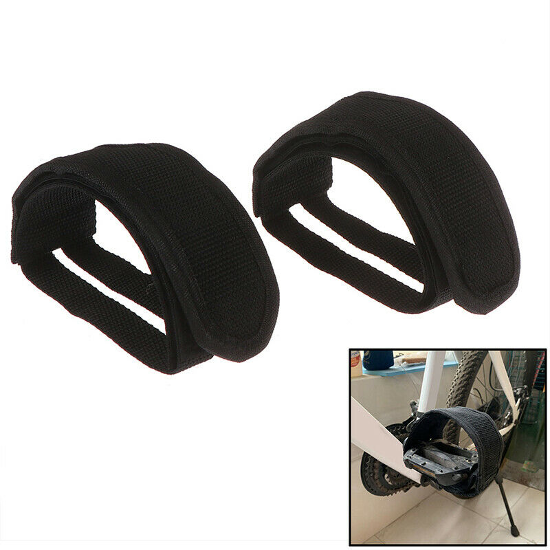 2pcs Bicycle Fixed Gear Cycling Pedals Bands Feet Set With Straps Pedals .l8