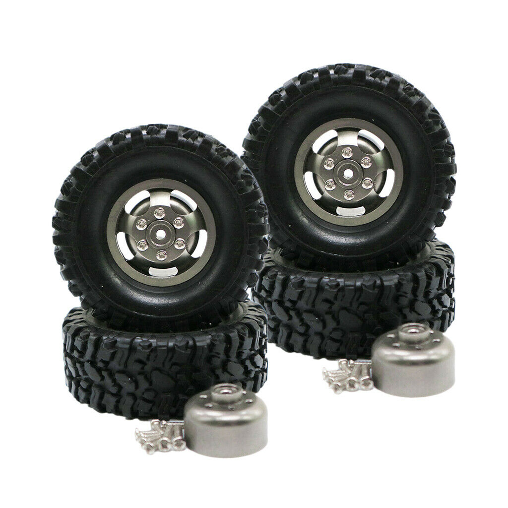 4 Packs Tires for 1/16 WPL B16 JJRC Q60 Remote Control Pickup Truck Car Accs