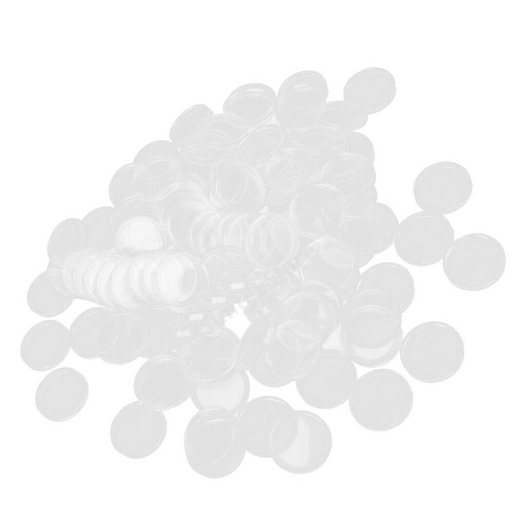 200x 19mm Coin Capsules Plastic Coin Storage Container Case Coin Collecting