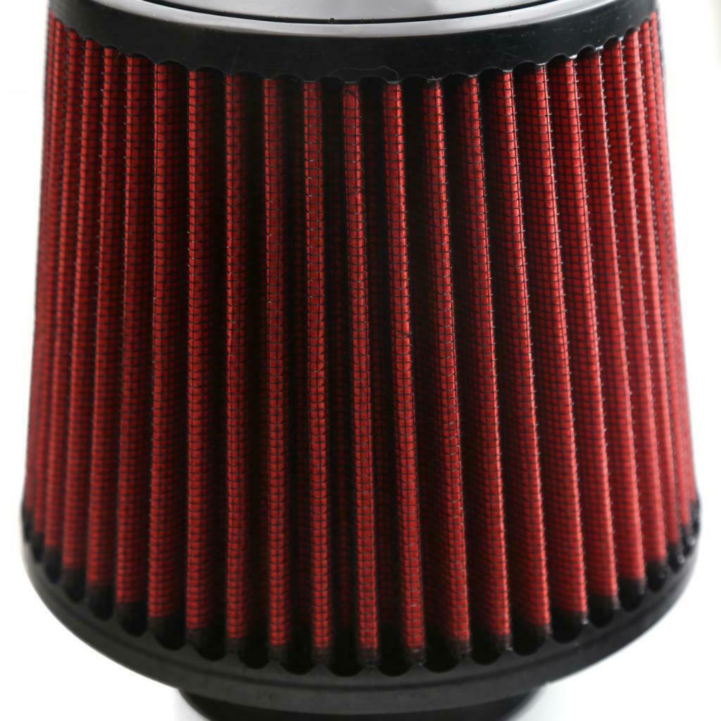 Red 76mm 3inch Neck Dual-cone Intake High Flow Air Filter for Car Repair