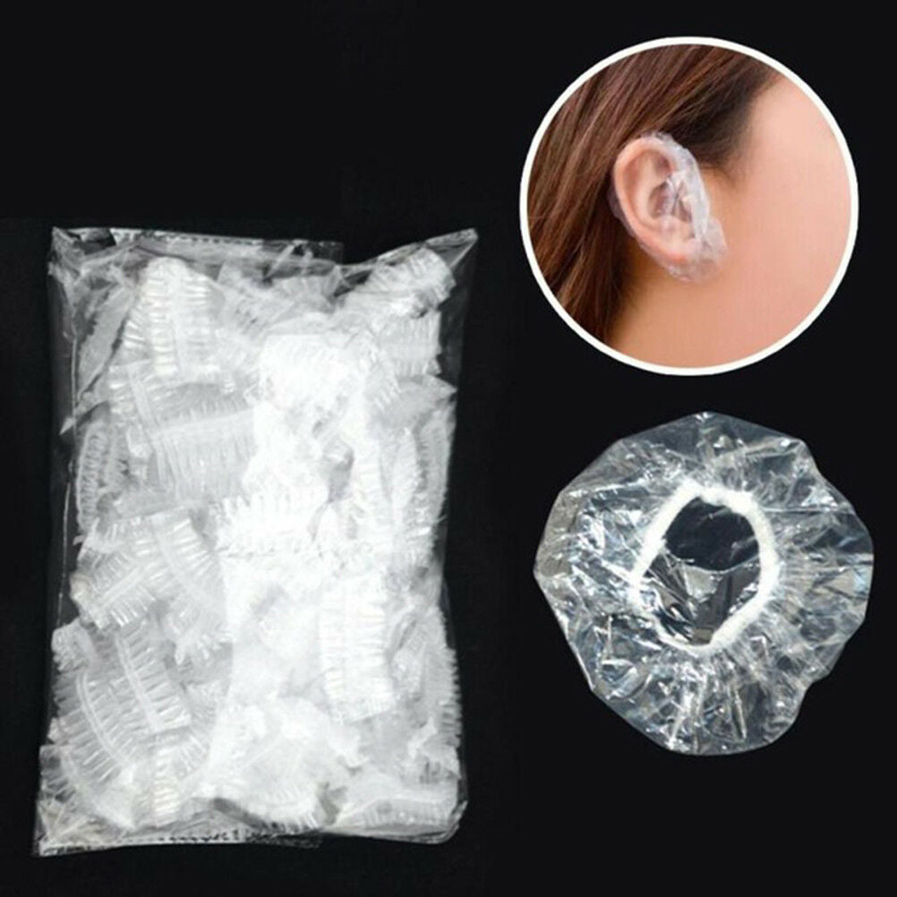 100x Disposable Salon Ear Cover Protection Hair Dye Styling Tool Accessories DD