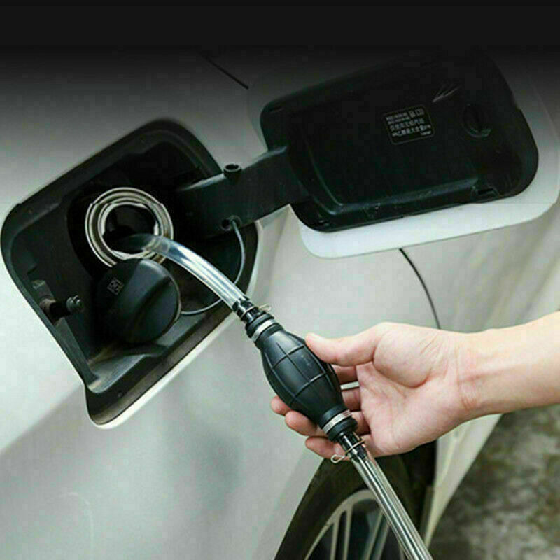 Portable Manual Car Siphon Pump Fuel Gas Transfer Oil Liquid -Hand Air Pumps Kit