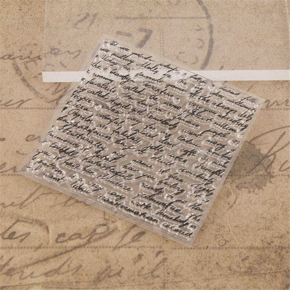 Literal Rubber Clear Stamp Cling Seal Scrapbooking Diary Card DIY Decor C.l8