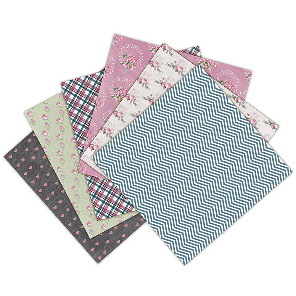 12X 6" Paper Pad Single Sided Scrapbooking Hand Account Card Making Journal DIY
