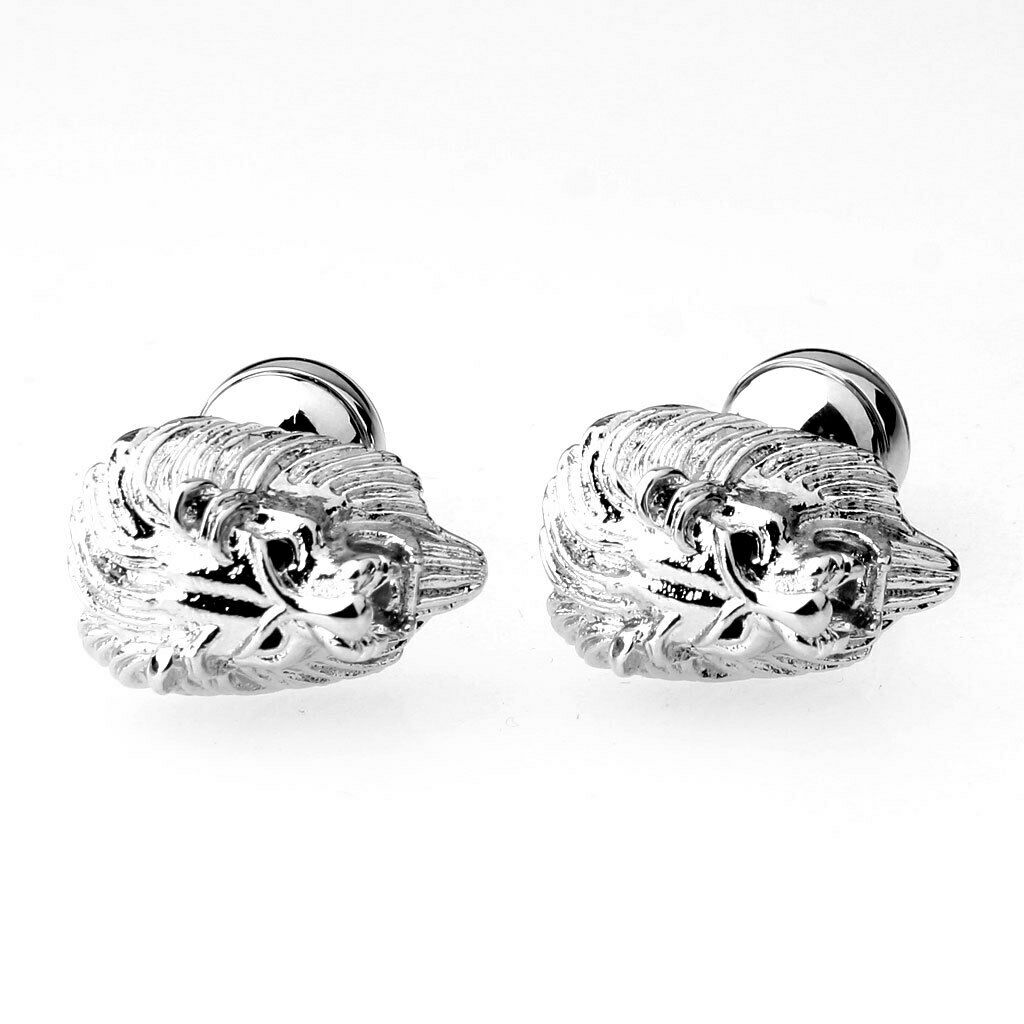 Fashion Punk Copper Plating Lion Head Cufflinks Cuff Links Wedding Party