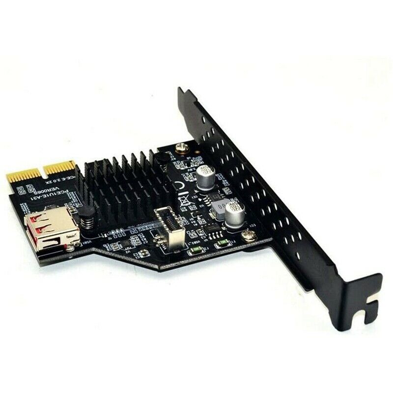 PCI-E 2X to USB 3.1 Type E Front Panel Socket Adapter Card Express for MotherbO4