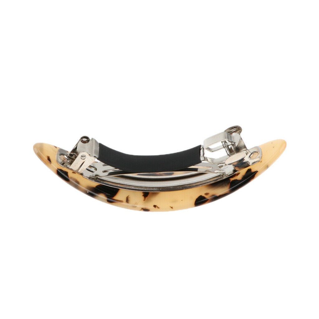 2 pack Automatic Barrette French Acetate Hair Clip Hairpin Women 3.5 Inches
