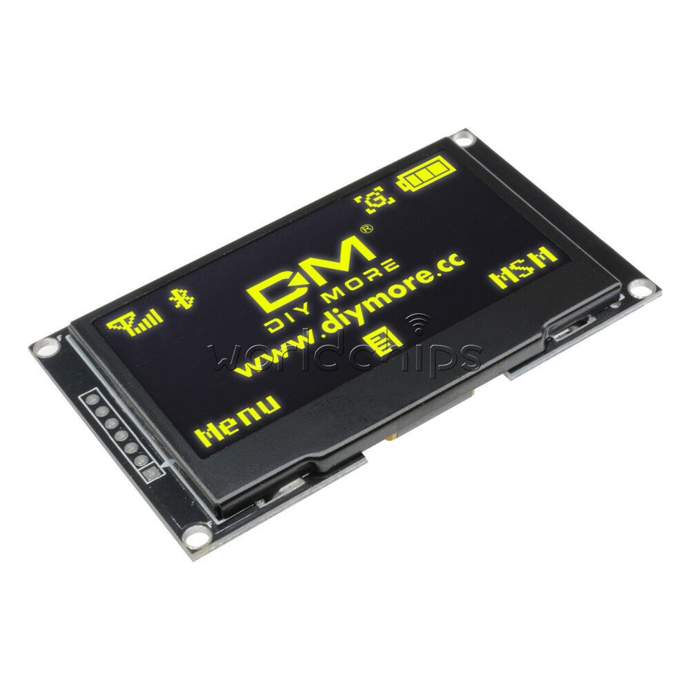 2.42" Yellow 128X64 OLED LCD Display 12864 I2C SPI Serial Module for Arduino