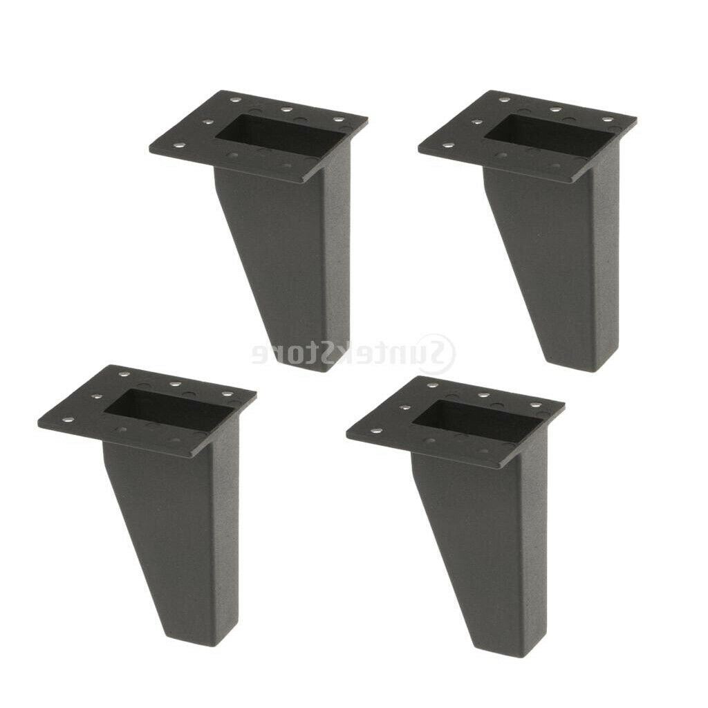 Set of Metal Sofa Leg Non-slip Furniture Feet Hold Cupboard/Couch 8cm Black
