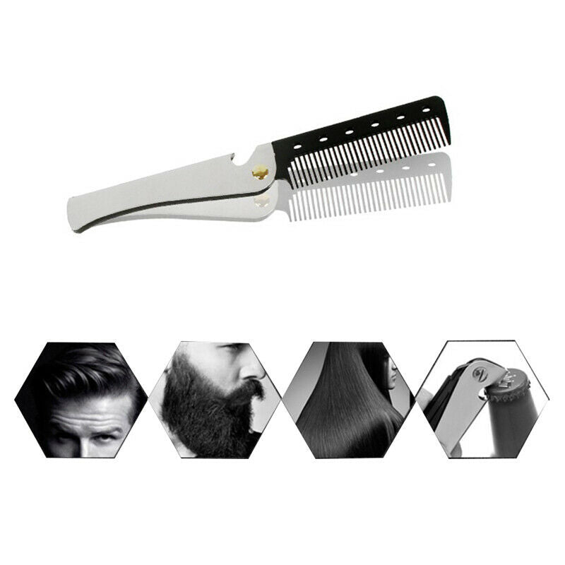 Portable Folding Pocket Combs Oil Head Portable Beard Combs Hair Styling .l8
