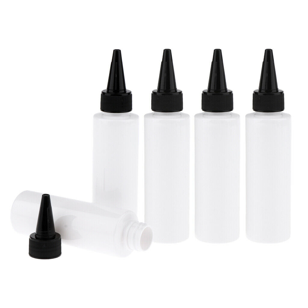 5 x Empty Plastic Essential Oil Bottle Refillable Perfume Vial White