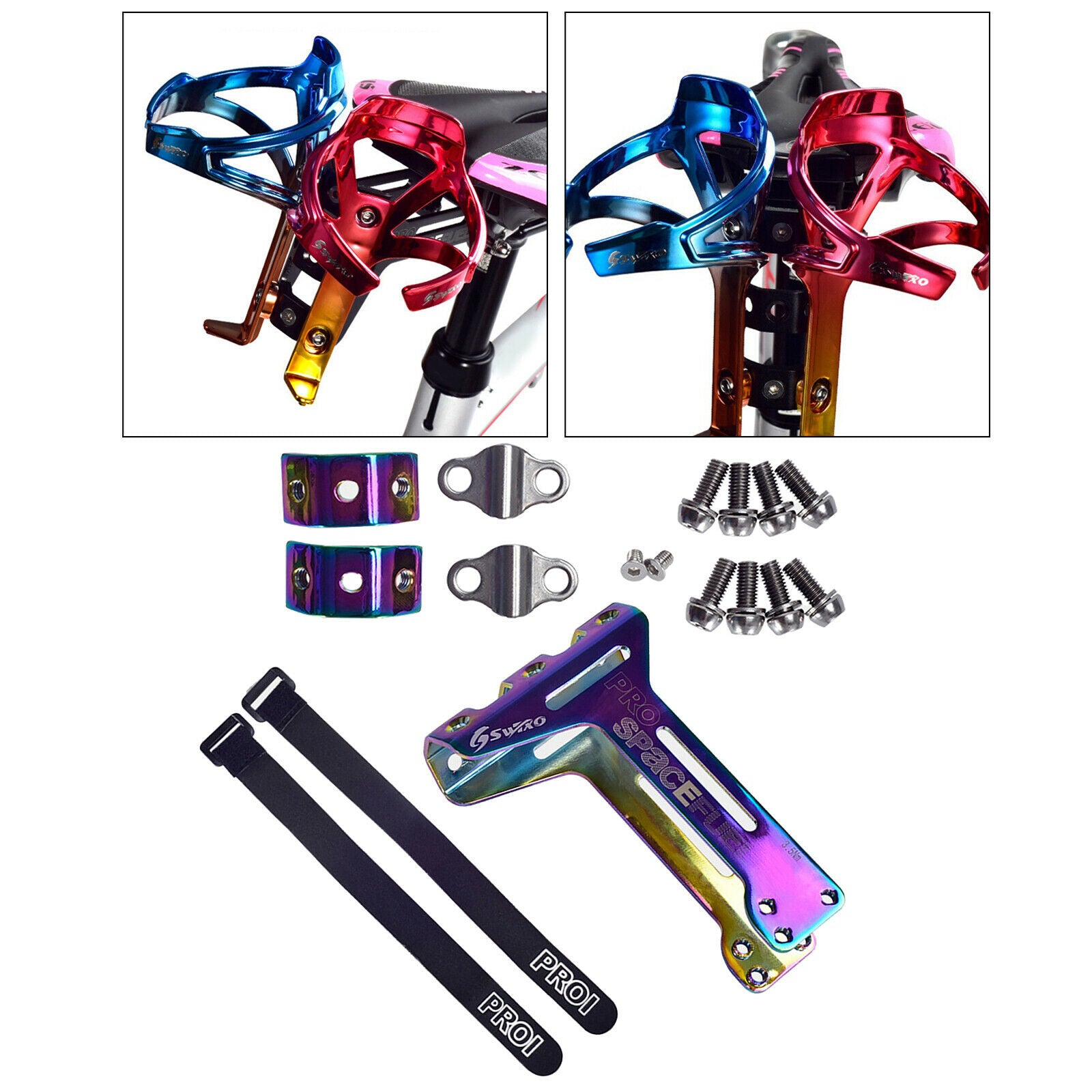 Bike Saddle Water Bottle Cages Adapter Holder Seatpost Frame Drink Cups Rack