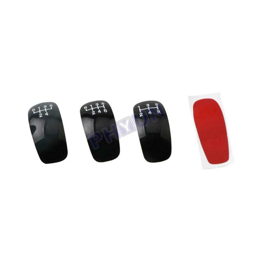 Car SUV Gear Shift Knob Manual Shifter Lever PU Leather + 3x Cap Cover Universal
