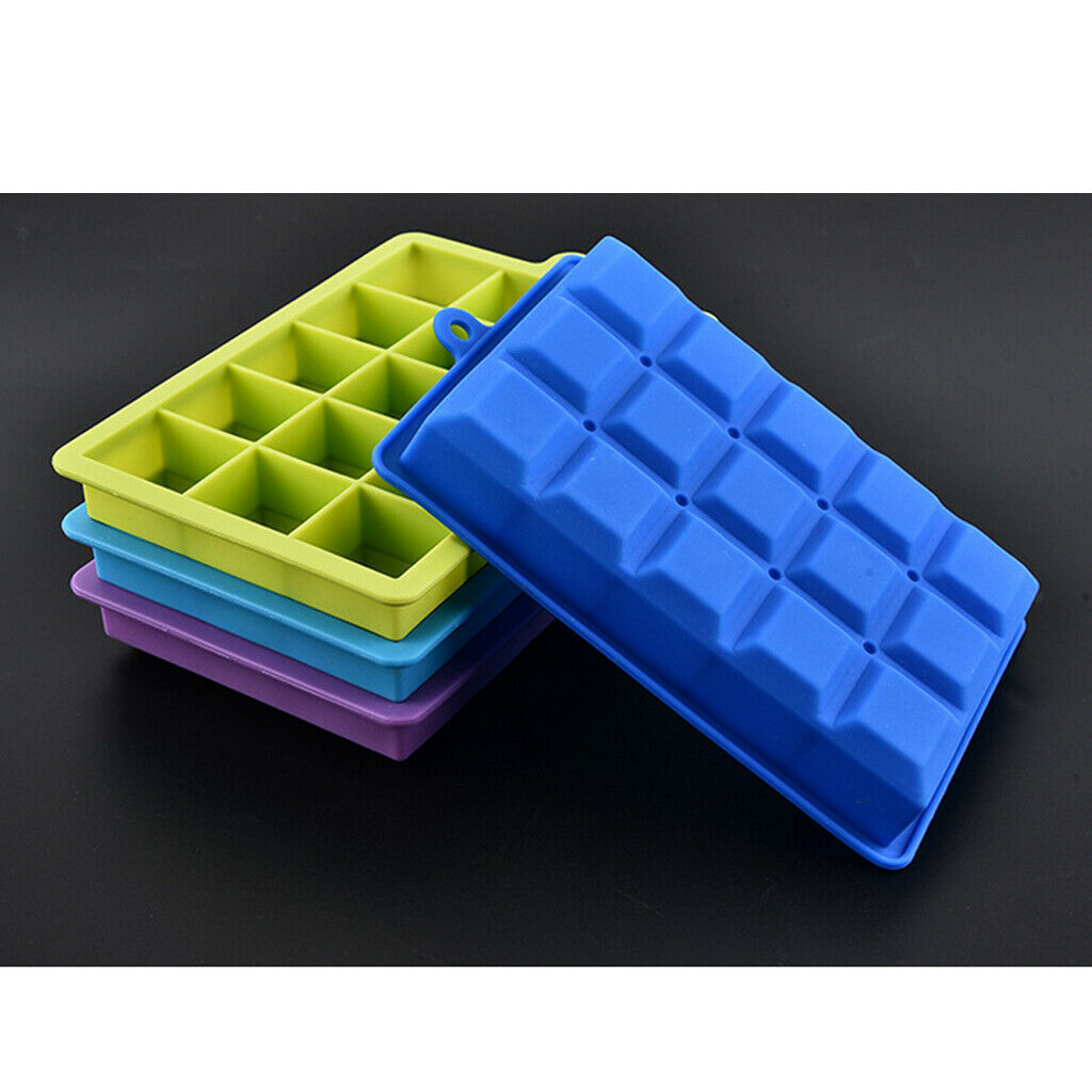 1x Ice Maker Cube Square Tray Molds   Cube Cocktail Chocolate Green