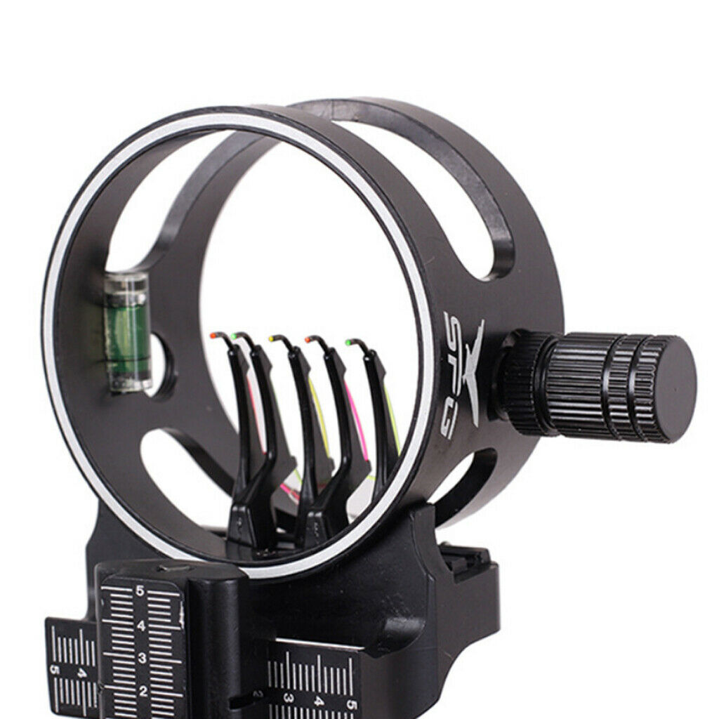 5 Pins 0.019'' Bowsight Aluminum Alloy Adjustable Fit Right/Left Hand Hunting