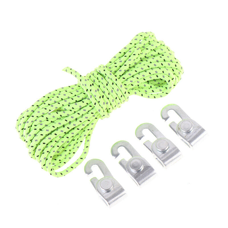 4pcs Automatic Lock Hook With 6M Rope Knot For Binding Hanging FixingBDAU