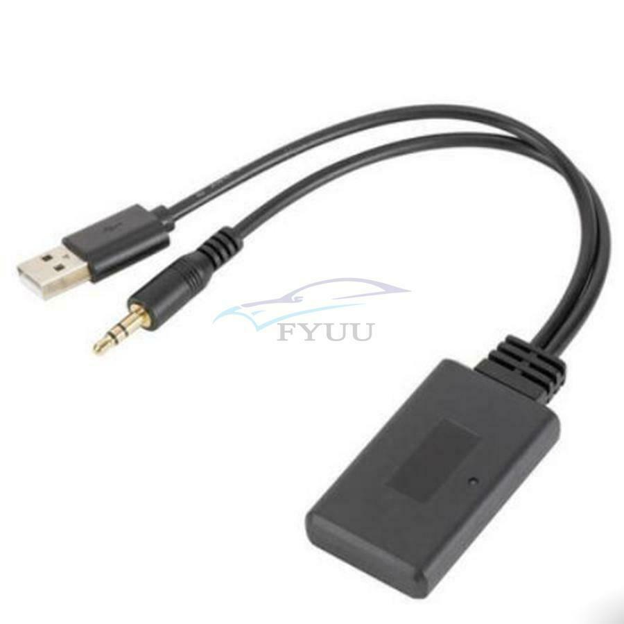 1Piece 5V-12V ABS Plastic Black Car AUX Bluetooth 5.0 Audio Receiver Cable Parts