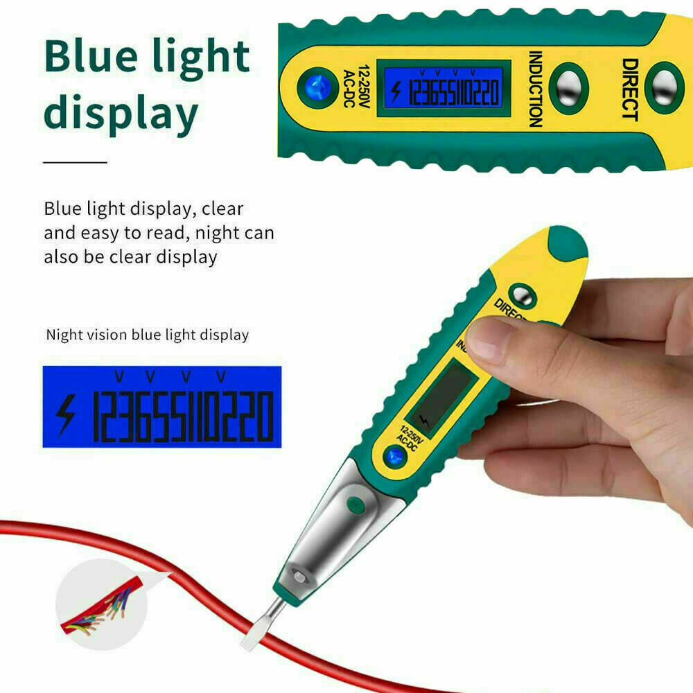 AC/DC Non-Contact LCD Electric Test Pen Voltage Digital Detector Tester X1