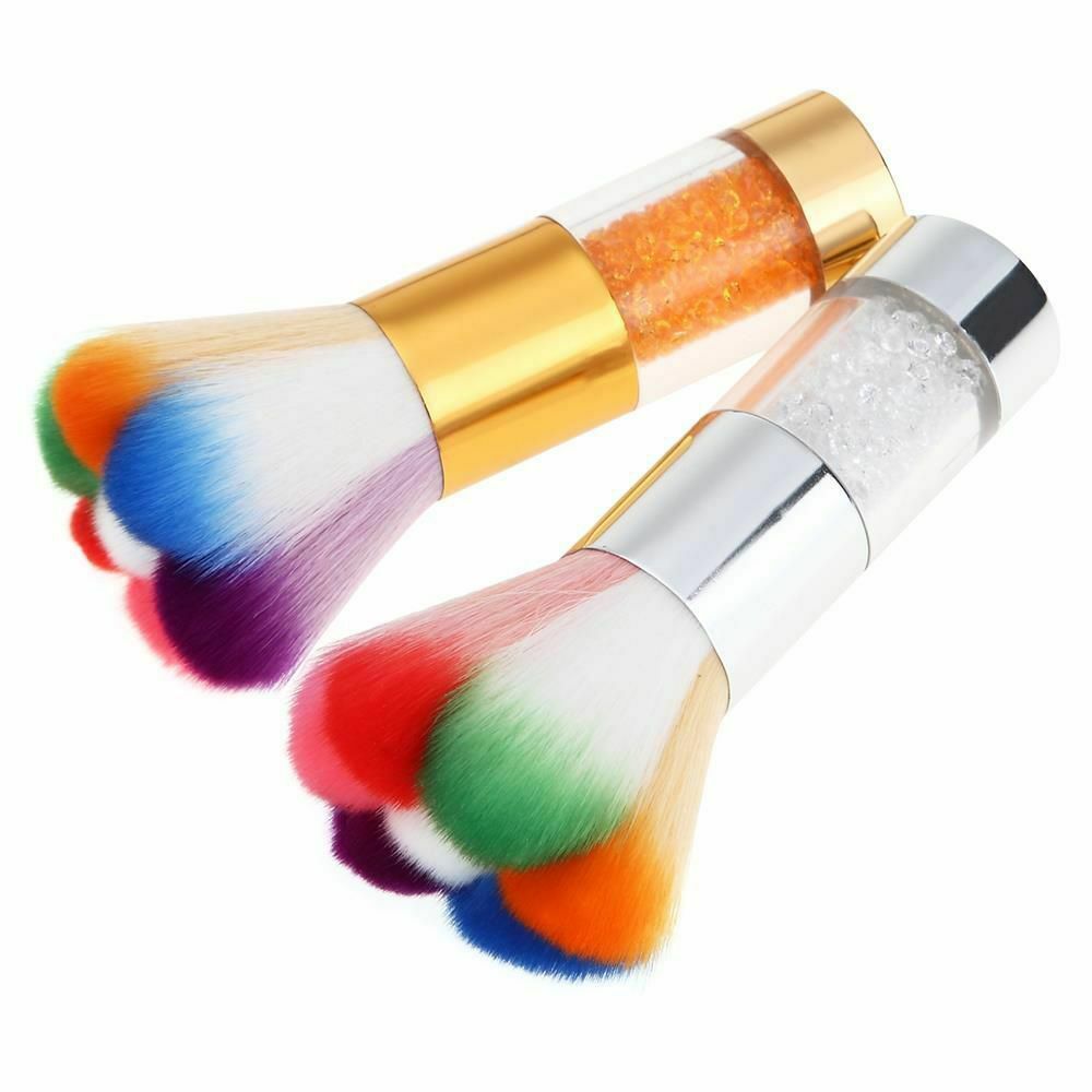 Glitter Diy Tool Nail Art Dust Brush Fiber Hair Powder Remover Nail Cleaner