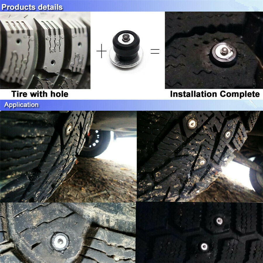 Aluminum Tire Stud Spikes For Winter Ice Antiskid Car Track ATV  100pcs/ Set