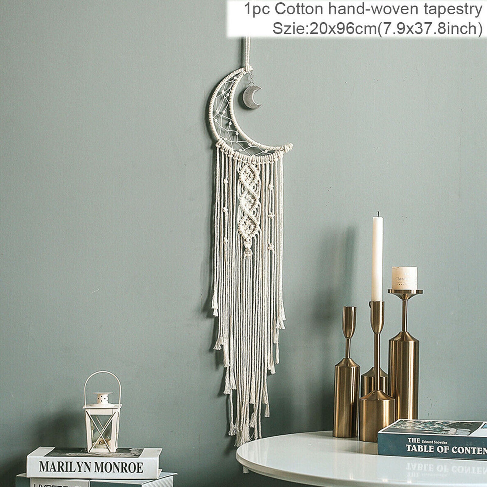 Macrame Wall Hanging Tapestry Hand-Woven Cotton Bohemian Retro Home Decor