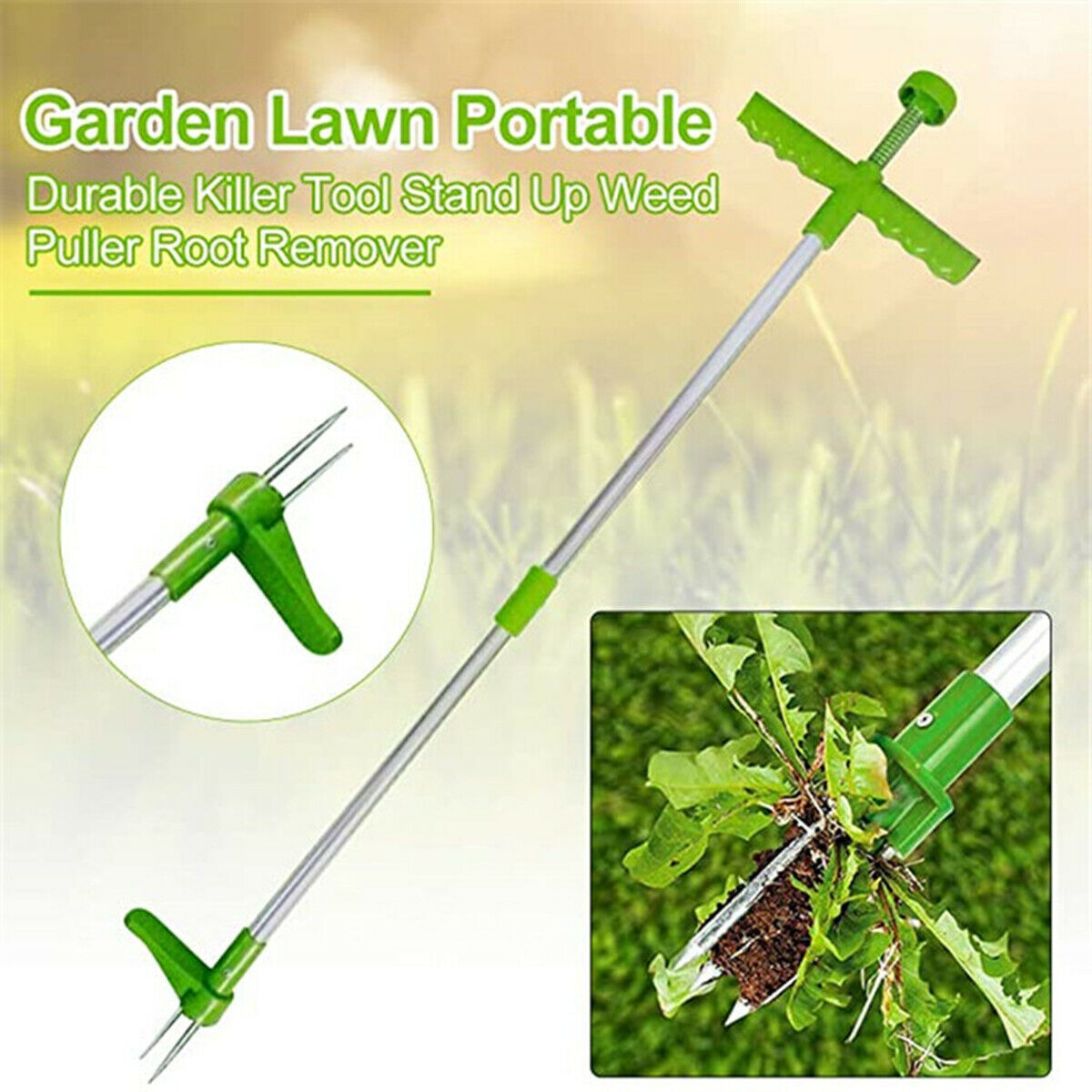 Stand-Up Weeder Twister Twist Garden Grass Lawn Remover Root Removal Tool Puller