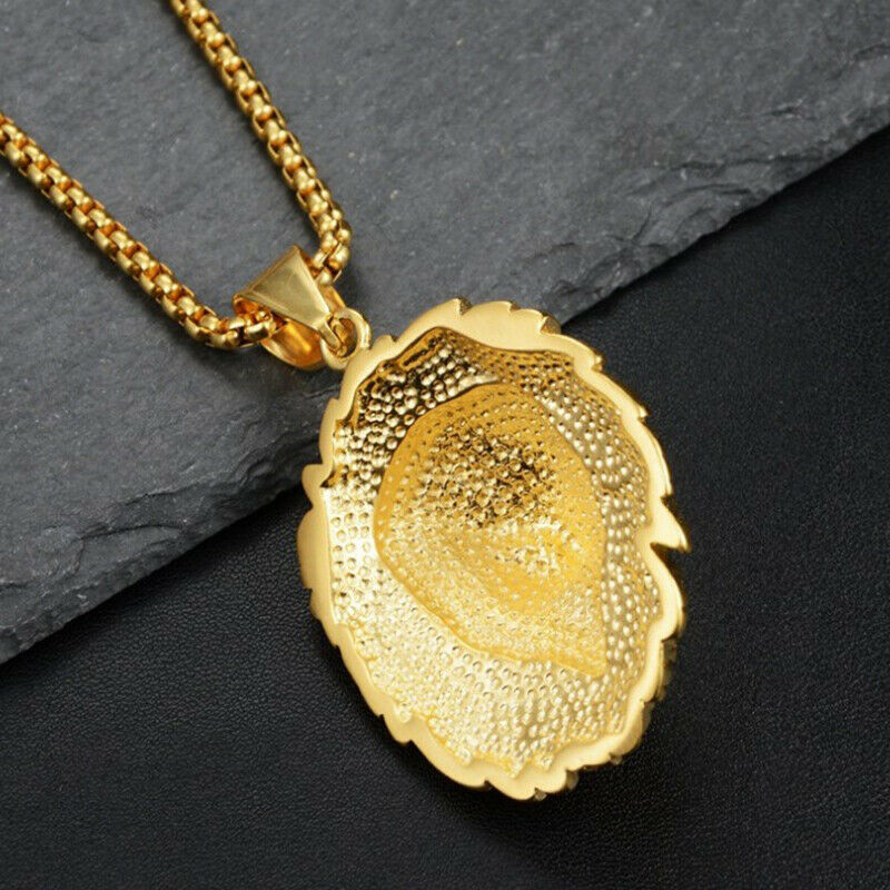 Hair Lion Head Pendant Necklace for Men Fashion Sliding Animal Hanging Neckl Lt
