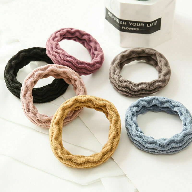 5 Pcs Women's Velvet Elastic Hair Rope Tie Scrunchie Ponytail Holder Accessories
