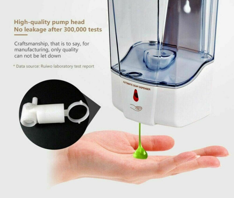 700Ml Automatic Liquid Soap Alcohol Disinfectant Dispenser Hand-Free Sensor Wall