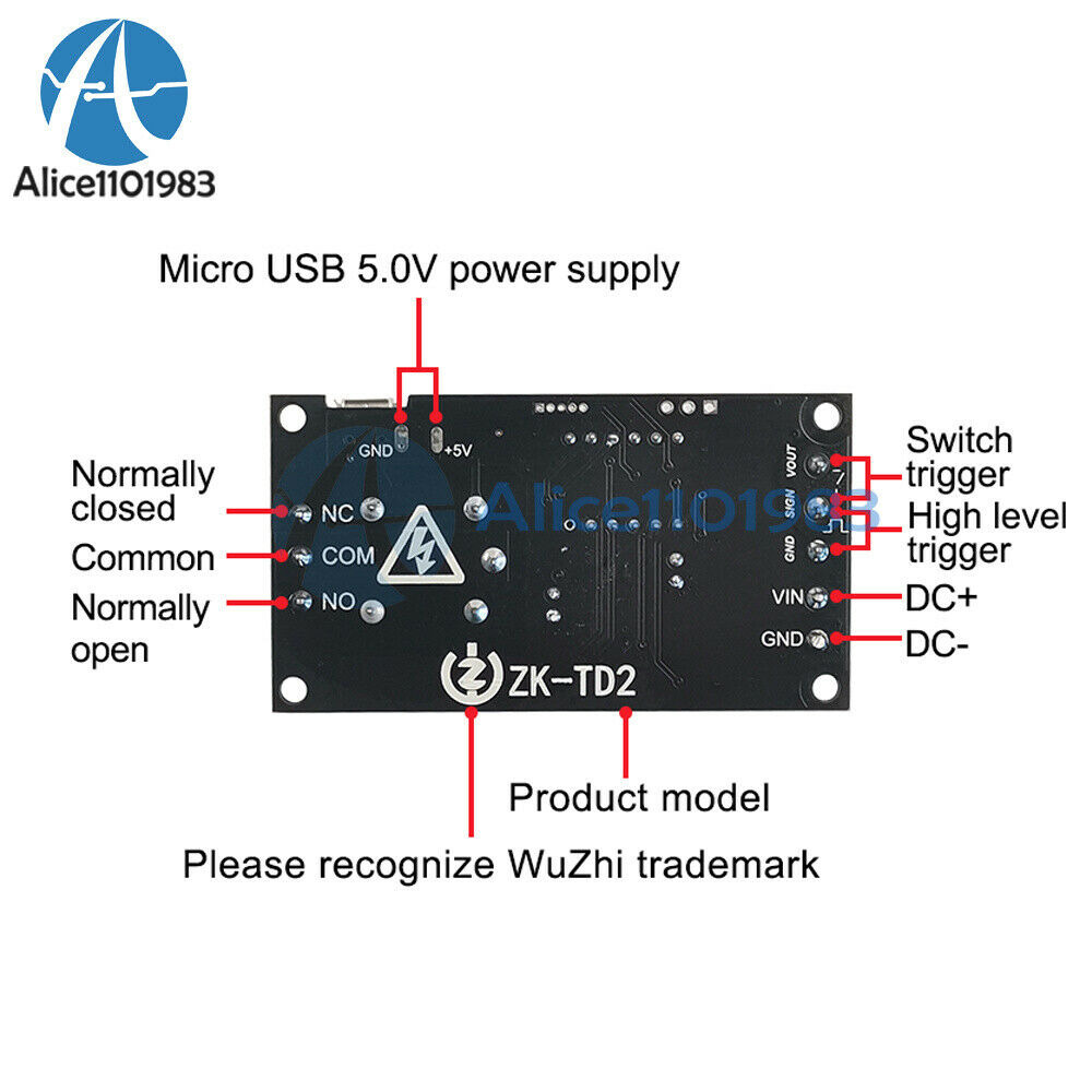 DC 5V/12V/24V Digital LED Cycle Timer Delay Relay Switch  Time Relay Module